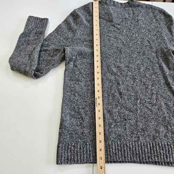 Abercrombie & Fitch Sweater Men M Marled Gray LS Crew Neck Wool Preppy Academia - Picture 7 of 16